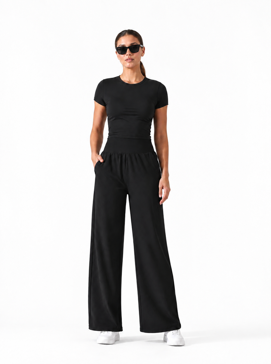 Wide-Leg Sweatpants
